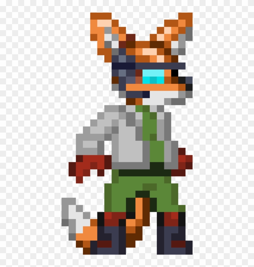 Starbound Custom Character Fox Mccloud By Gabeexists-da7z4mo - Starbound Starfox Clipart #1988064