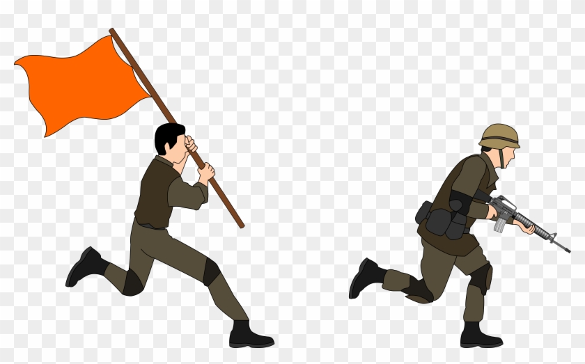 Png Royalty Free Stock Soldiers Charging Big Image - Charging Soldier Clipart