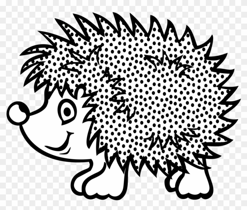 Hedgehog Drawing Line Art Download Porcupine - Hedgehog Black And White Png Clipart #1988410