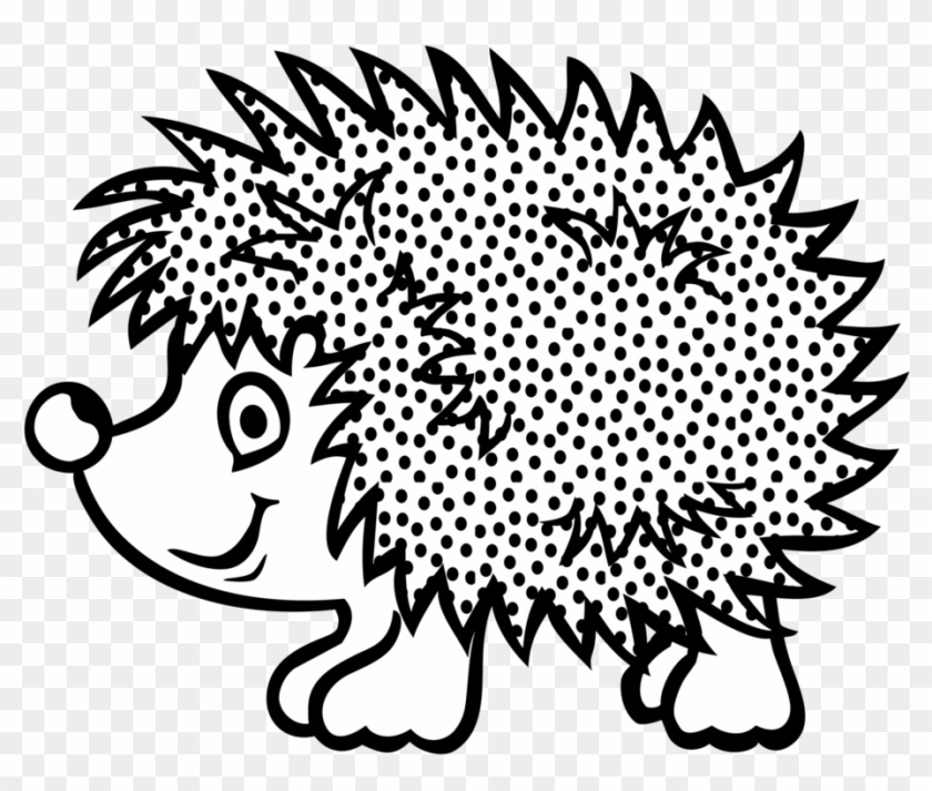 Hedgehog Drawing Line Art Download Porcupine - Hedgehog Black And White Png Clipart