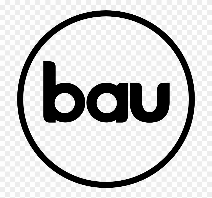 Bau Logo In Black With Black Oval Border - Bau Icon Clipart