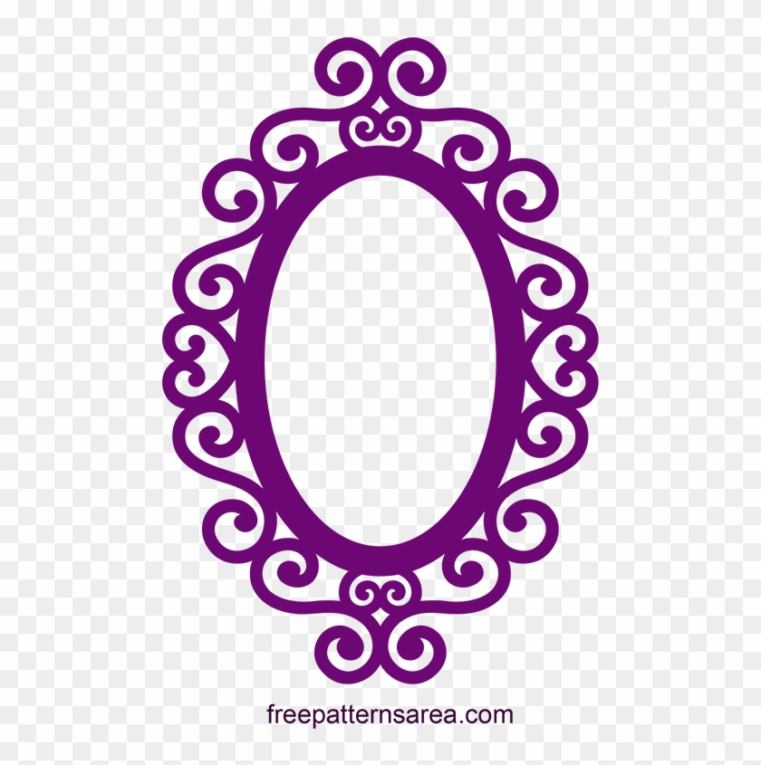 Embellished Silhouette Ornate Frame Design Free Svg - Free Oval Frames Svg Clipart