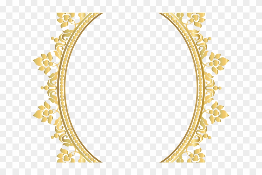 Oval Clipart Border Template - Decorative Photo Frame Png Transparent Png #1988624