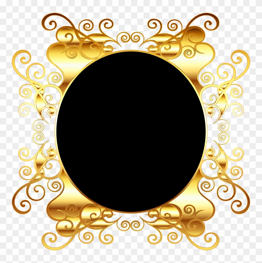 Oval Gold Frame Png Png Medium - Transparent Background Oval Frame Gold Png Clipart
