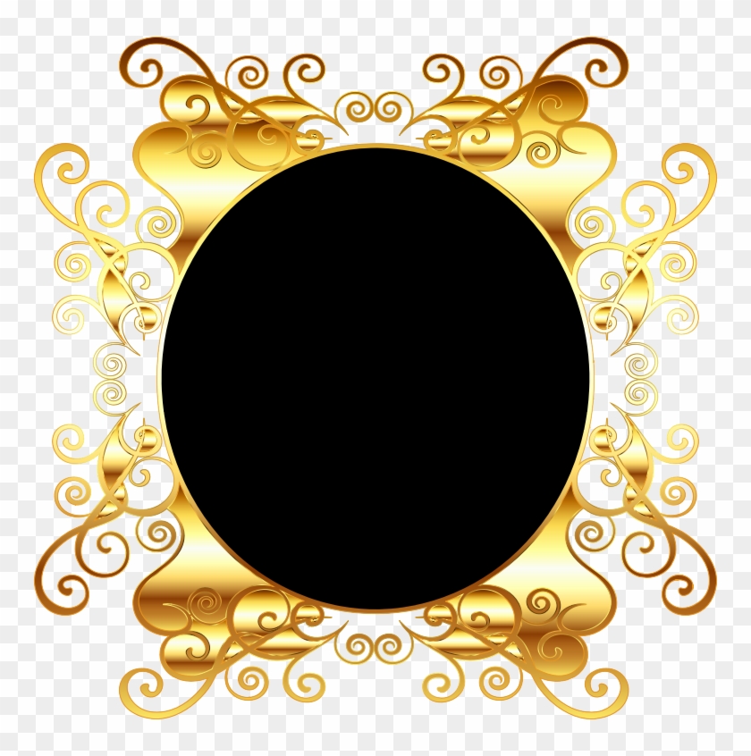 Oval Gold Frame Png Png Medium - Transparent Background Oval Frame Gold Png Clipart #1988699