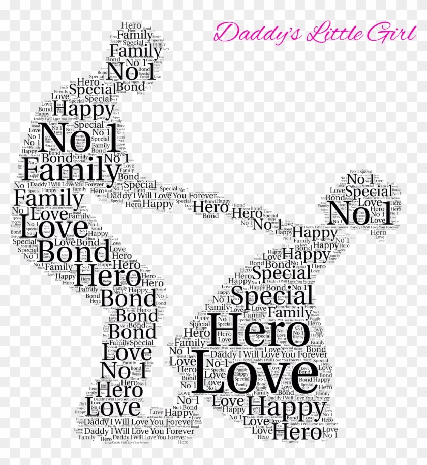 Personalised Fathers Day Word Art Print Gift Daddy Clipart