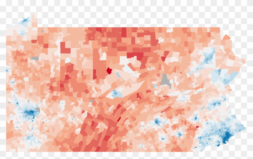 Pennsylvania, Polarizedhow A Blue Wave And Red Response - Visual Arts Clipart