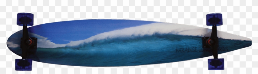 Blue Wave - Blue Pintail Longboard Clipart