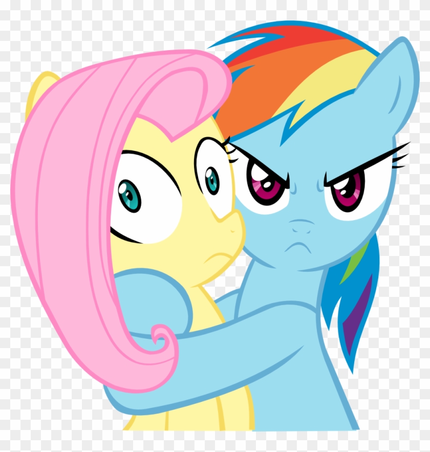 I'm Gonna Assume Fluttershy Was Psychologicaly - Fluttershy And Rainbow Dash Clipart #1990370