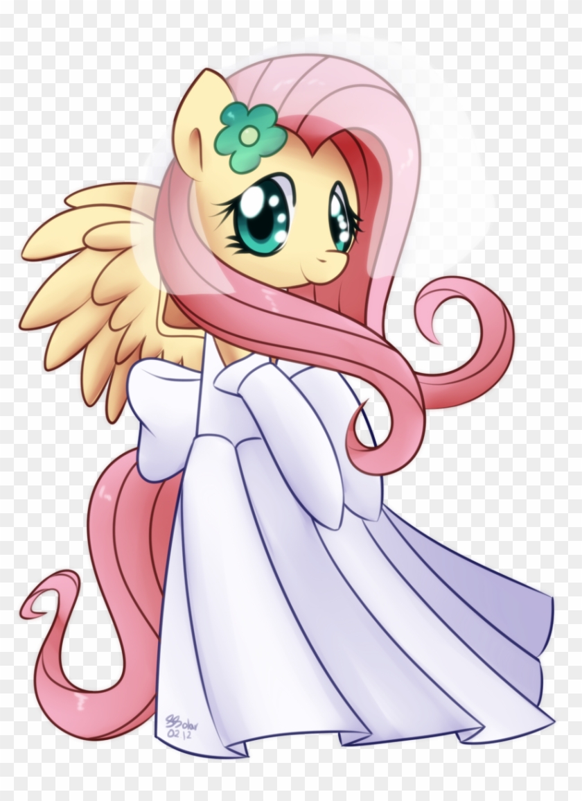 Fluttershy - Wedding Dress - Mlp Fluttershy Wedding Clipart