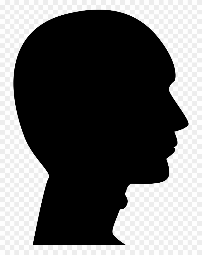 Bald Man Head Comments - Silhouette Clipart