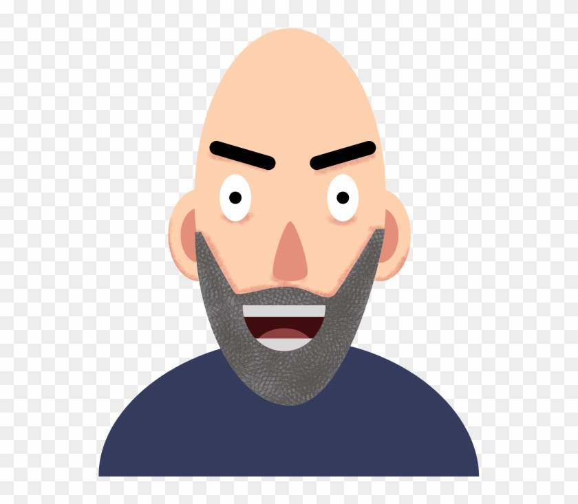 File - Bald Man - Svg - Cartoon Clipart