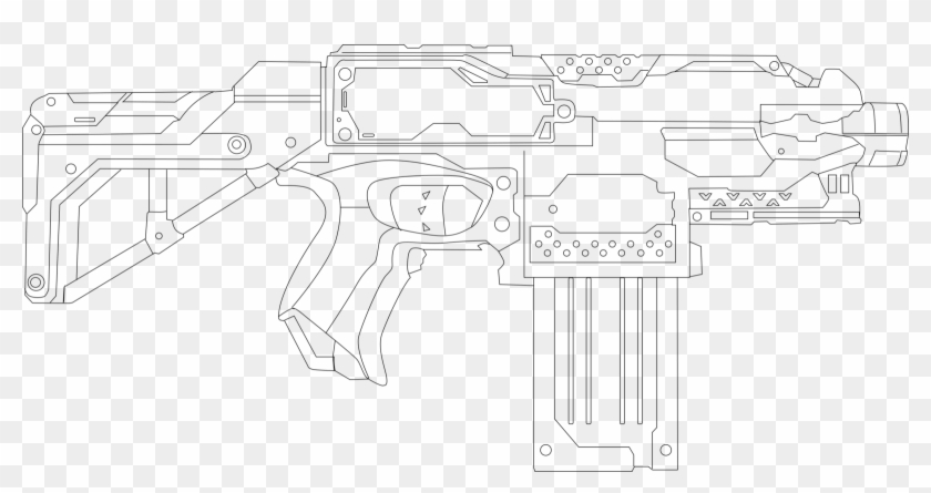 Nerf Gun Coloring Pages 92278 Clipart