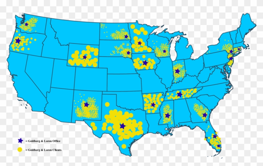 Goldberg And Loren Personal Injury Attorneys Map Of - Grand Coulee Dam On Map Clipart