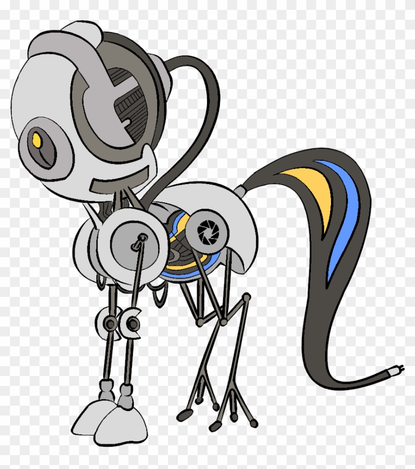 Aperture Science, Glados, Ponified, Portal , Robot, - Cartoon Clipart