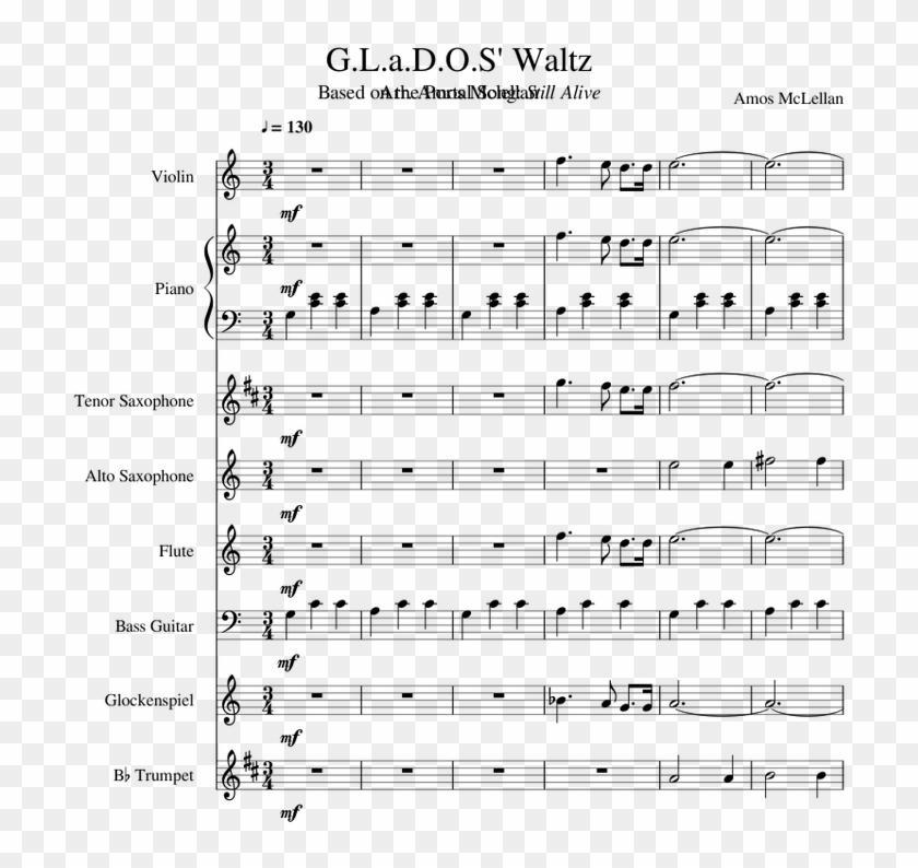 G - L - A - D - O - S' Waltz - Sheet Music Clipart #1993520