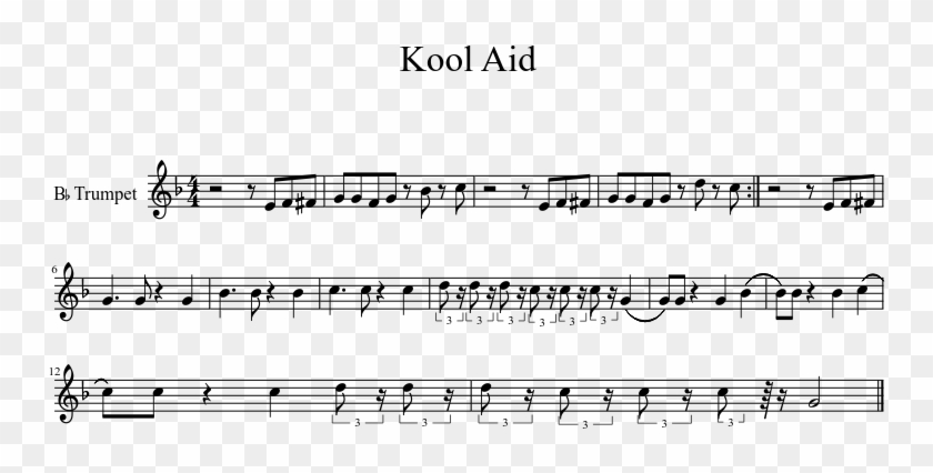 Kool Aid Sheet Music 1 Of 1 Pages Clipart #1994255