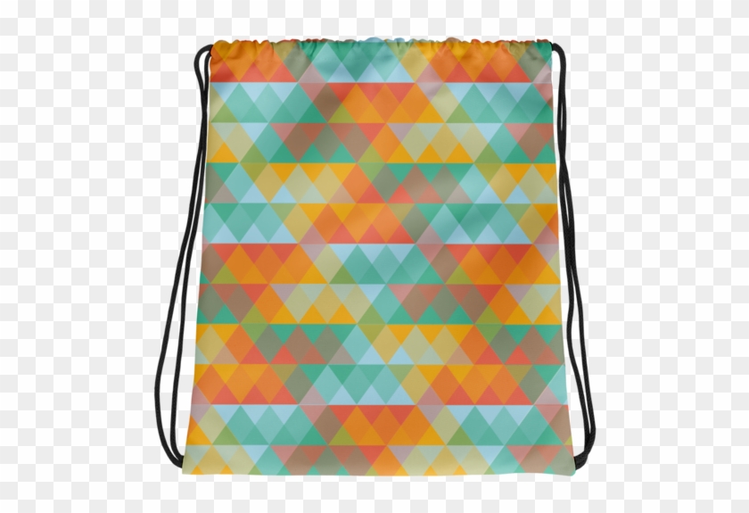 Multi Colored Abstract Triangle Geometric Pattern Drawstring - Bag Clipart #1994383