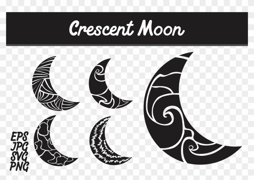 Crescent Moon Set Svg Vector Image Bunlde Graphic By - Batik Mega Mendung Vector Png Clipart