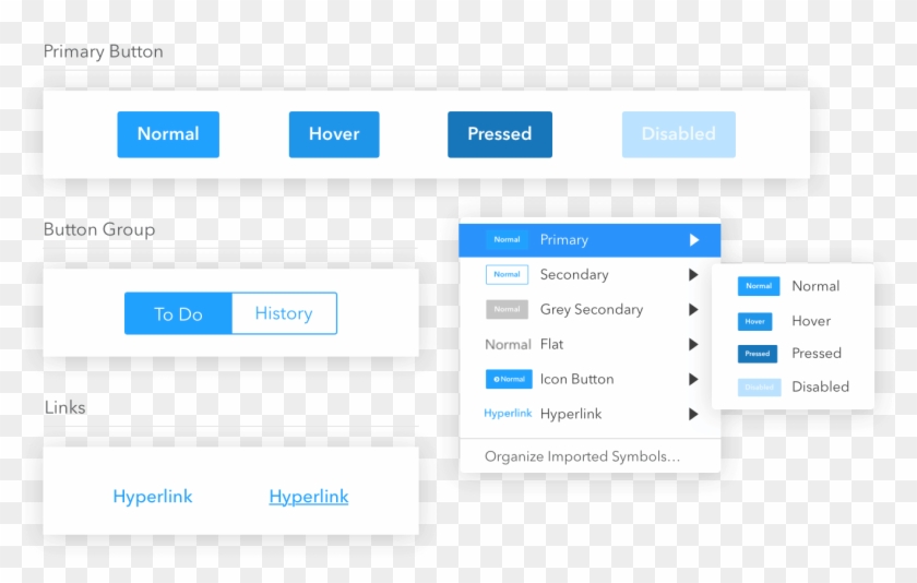 Dynamic Buttons - Web Button Style Guide Clipart #1994689