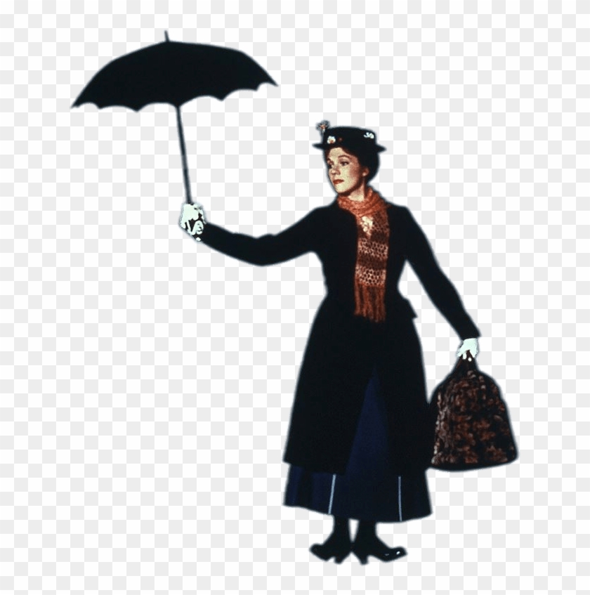 At The Movies - Julie Andrews Mary Poppins Umbrella Clipart
