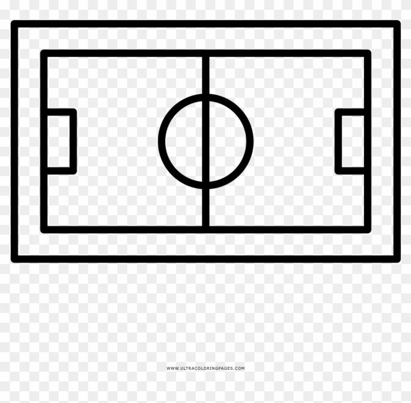 Soccer Field Coloring Page - Soccer Field Icon Png Clipart #1995069