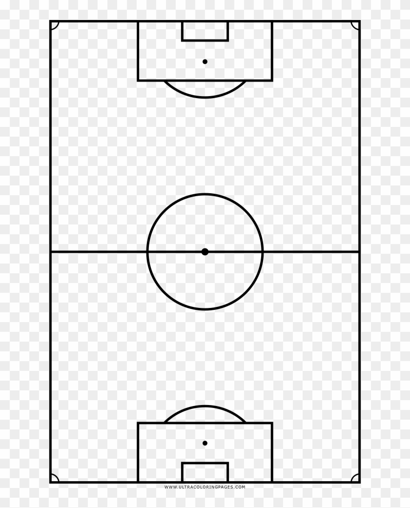 Soccer Field Coloring Page - Circle Clipart #1995109