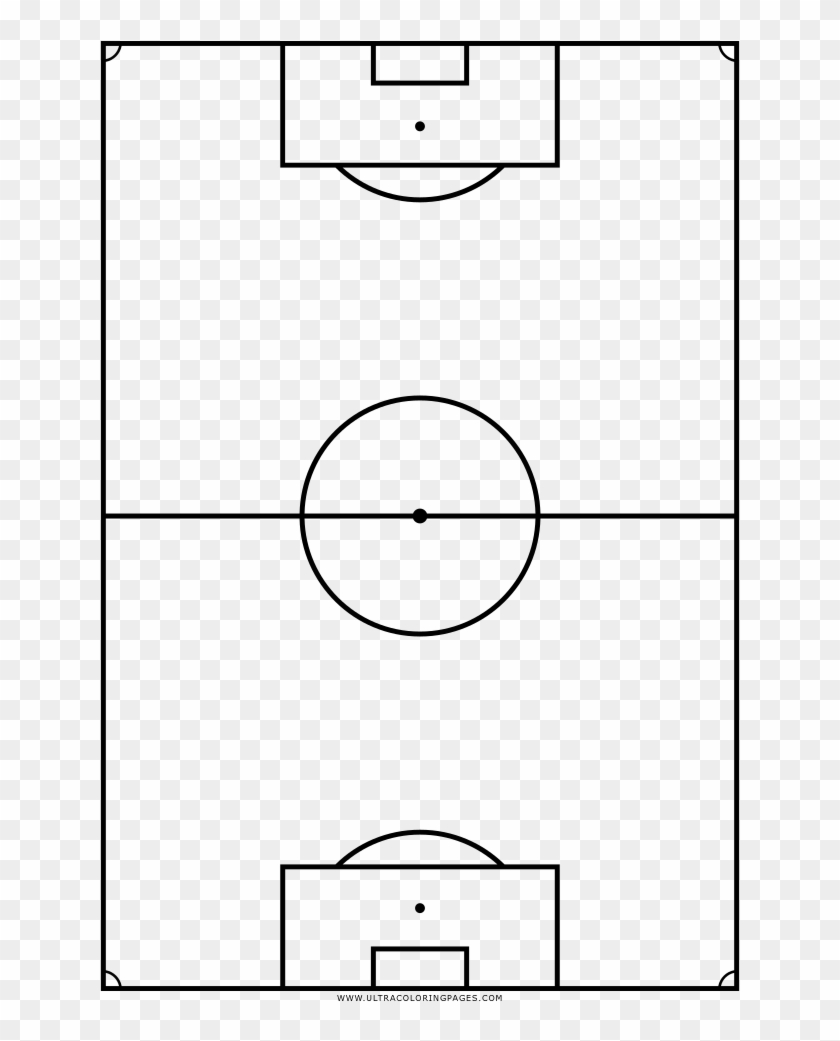 Soccer Field Coloring Page - Circle Clipart