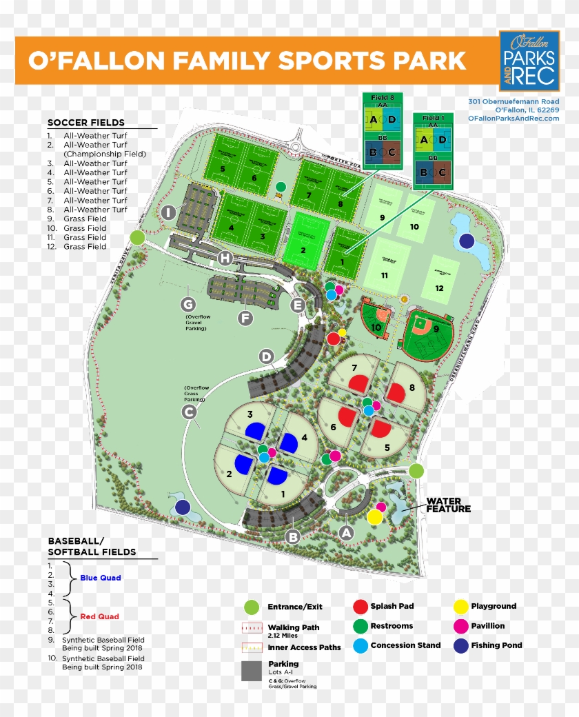 Field Map - - O Fallon Soccer Complex Map Clipart #1995295