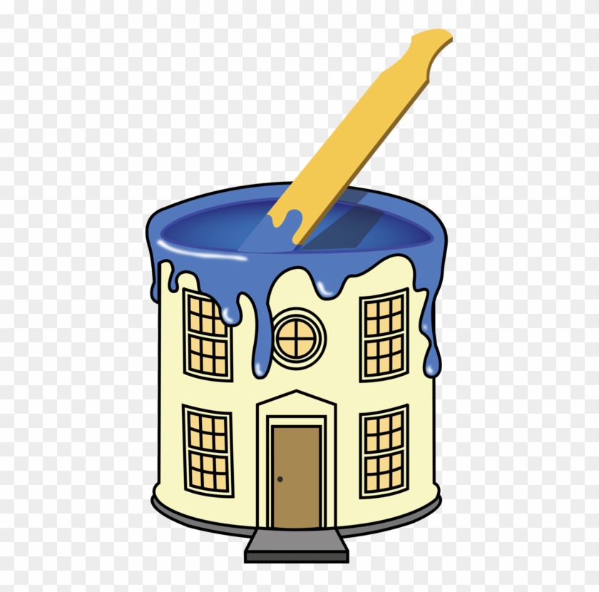 Computer Icons House Room Paint Line Art - Paint House Image Png Clipart #1995679