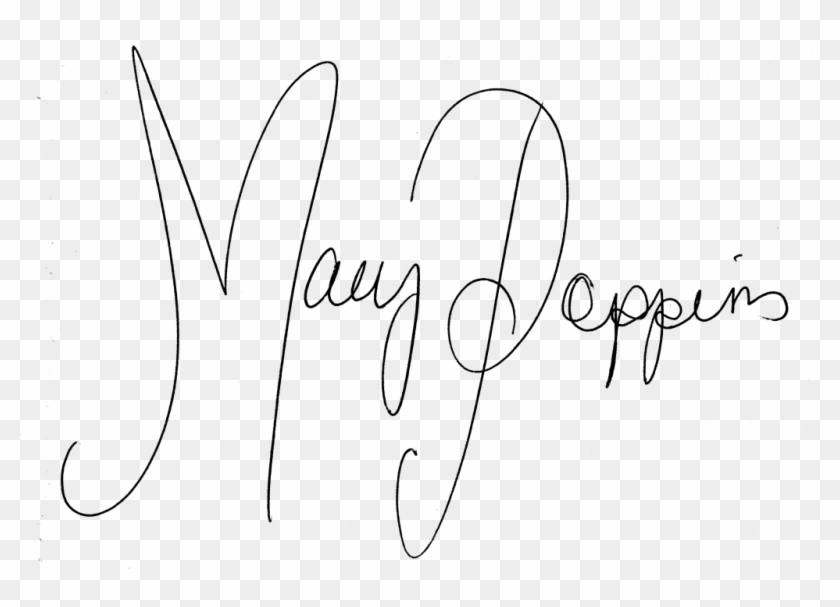 Mary Poppins - Calligraphy Clipart #1995792