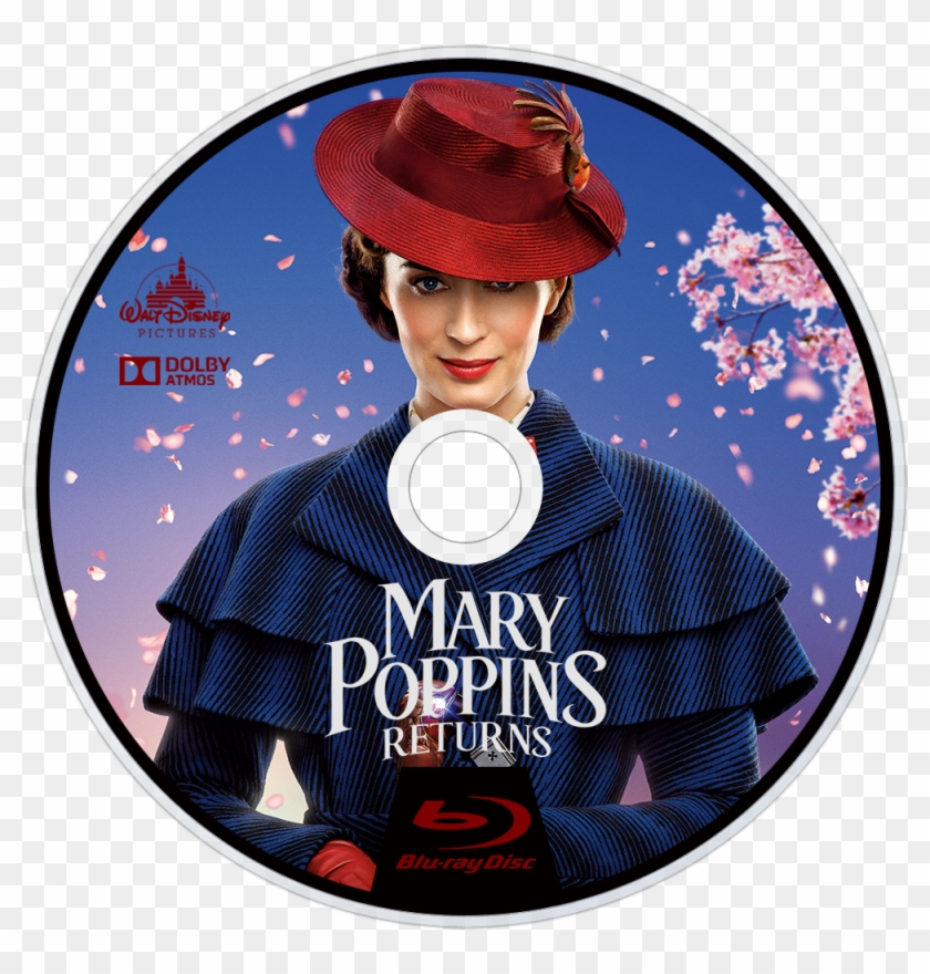 Mary Poppins Returns Bluray Disc Image - Mary Poppins Returns Blu Ray Clipart #1995823