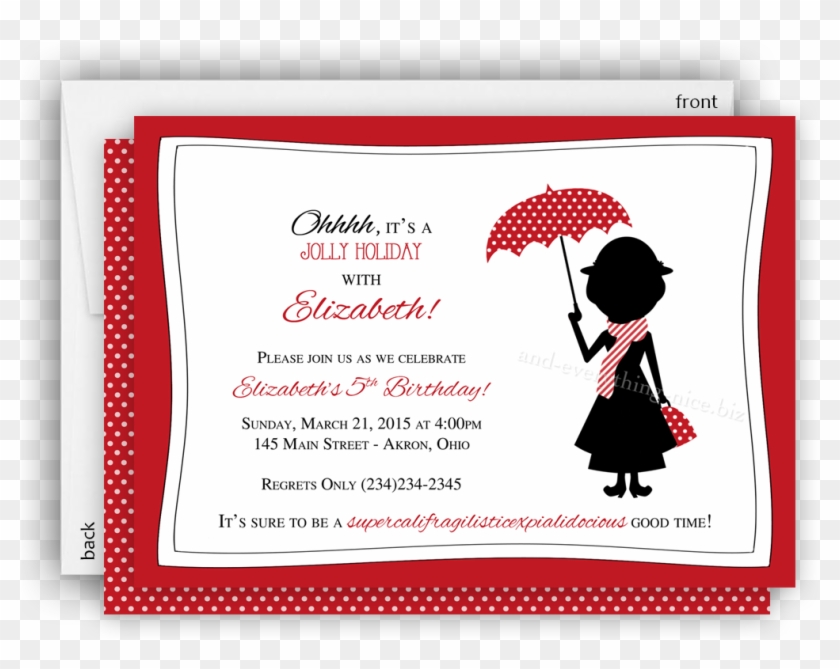 Mary Poppins Party Invitation • Baby Shower Birthday - Mary Poppins Birthday Invitation Clipart #1996047