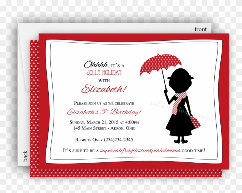 Mary Poppins Party Invitation • Baby Shower Birthday - Mary Poppins Birthday Invitation Clipart