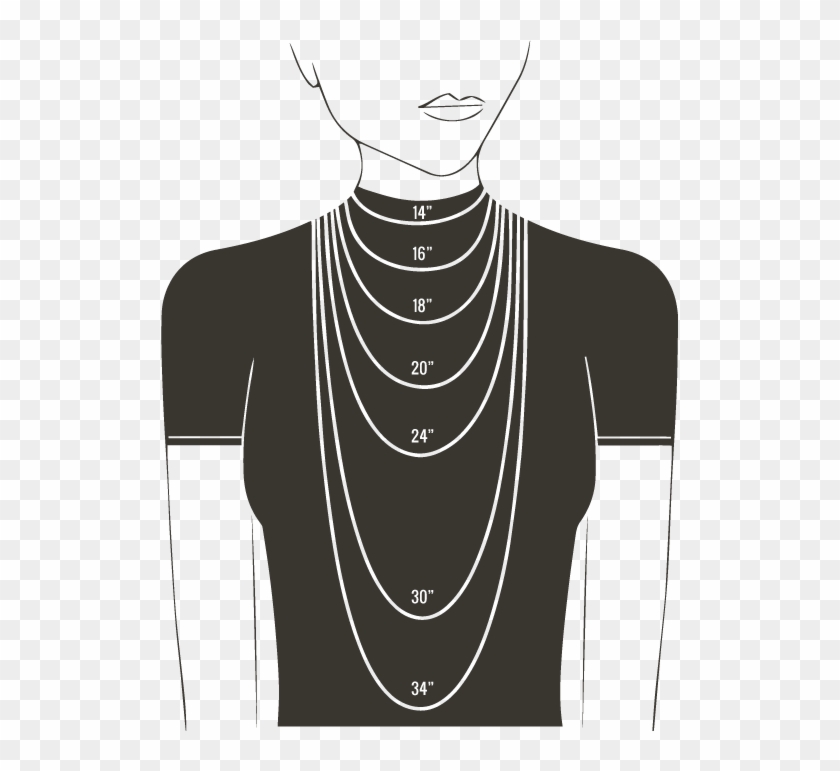 Apparel & Accessories > Jewelry > Watches Hand Coiled - Women's Necklace Length Chart Clipart #1996461