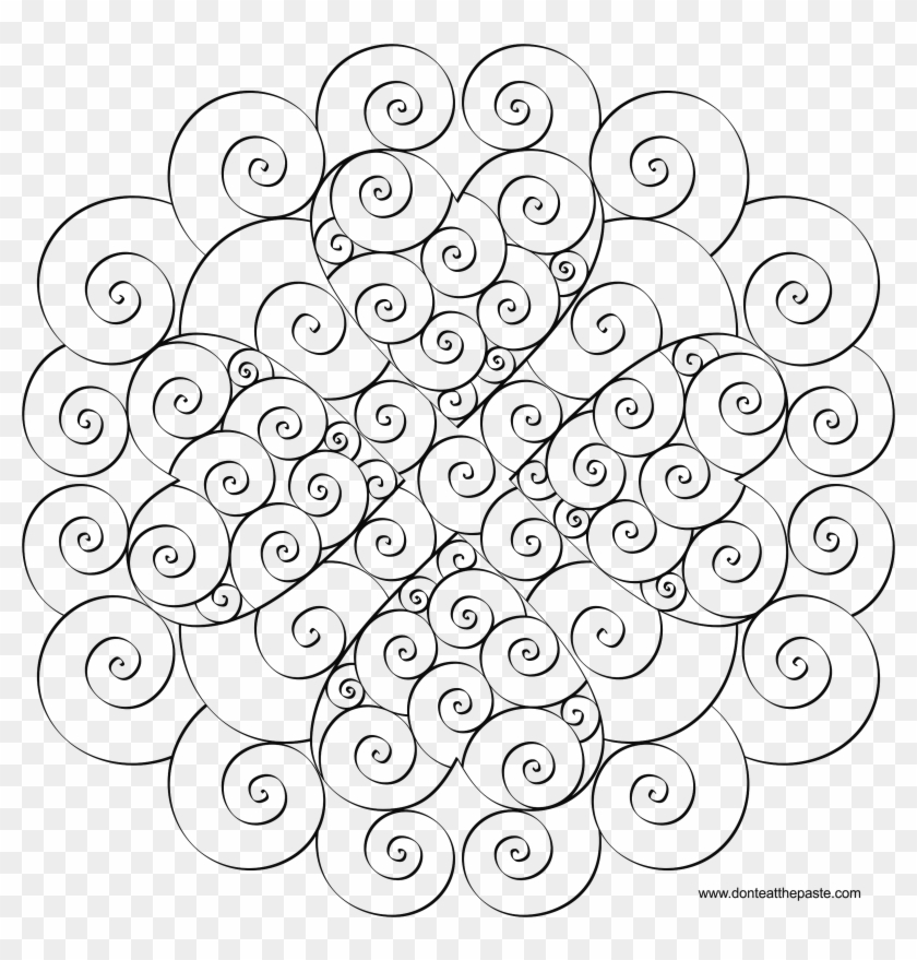 Don't Eat Tumblr Dont The Paste Heart Swirl Mandala Clipart #1996529