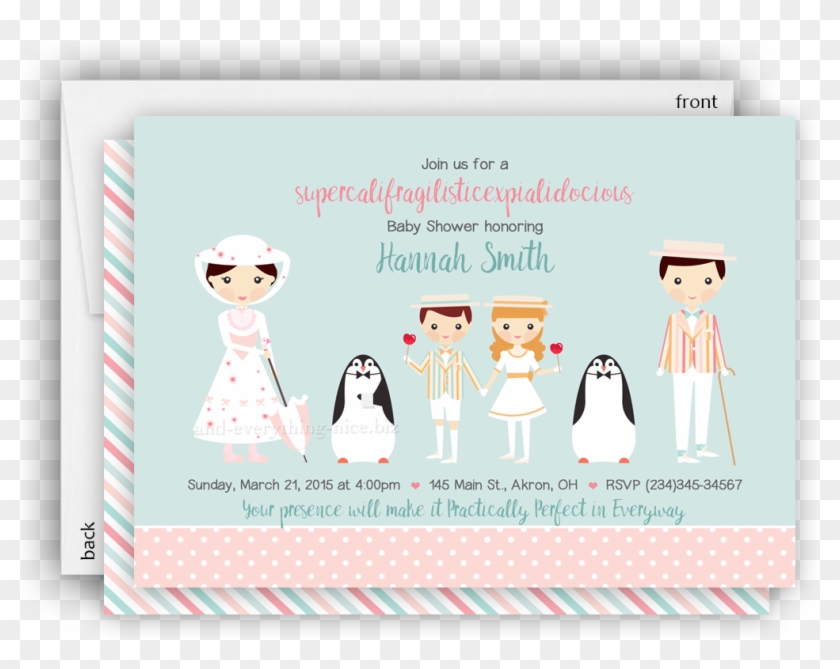 Mary Poppins Party Invitation • Baby Shower Birthday - Mary Poppins Party Invitations Clipart