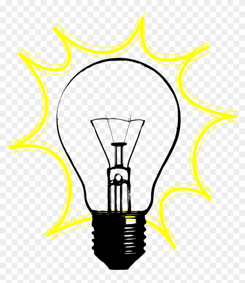 Lamp,light,electric Light,light Bulb,idea,blink,yellow, - Vintage Light Bulb Clip Art - Png Download #1996889