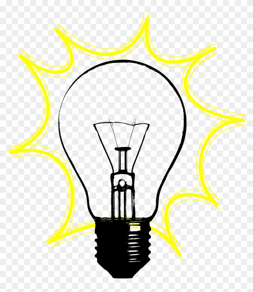 Lamp,light,electric Light,light Bulb,idea,blink,yellow, - Vintage Light Bulb Clip Art - Png Download
