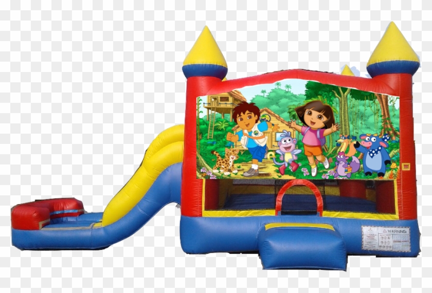 Water Slide Castle Combo Side Slide Dora The Explorer - Mickey Mouse Water Slide Clipart #1997173