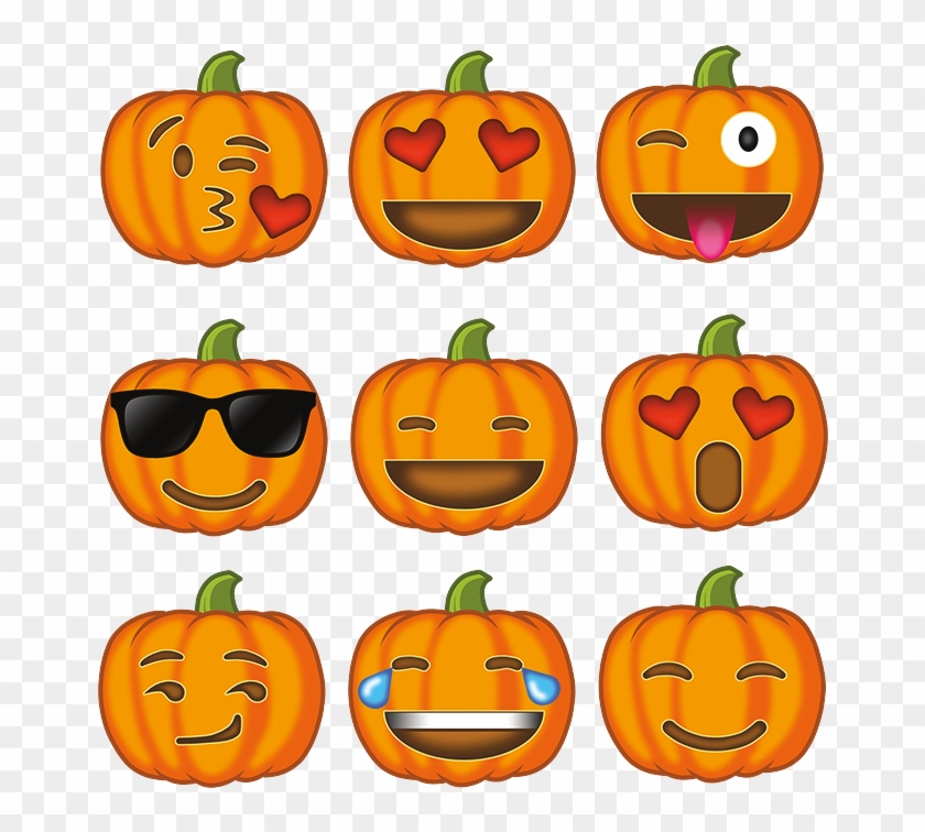 Pumpkin Emoji Collection - Jack-o'-lantern Clipart