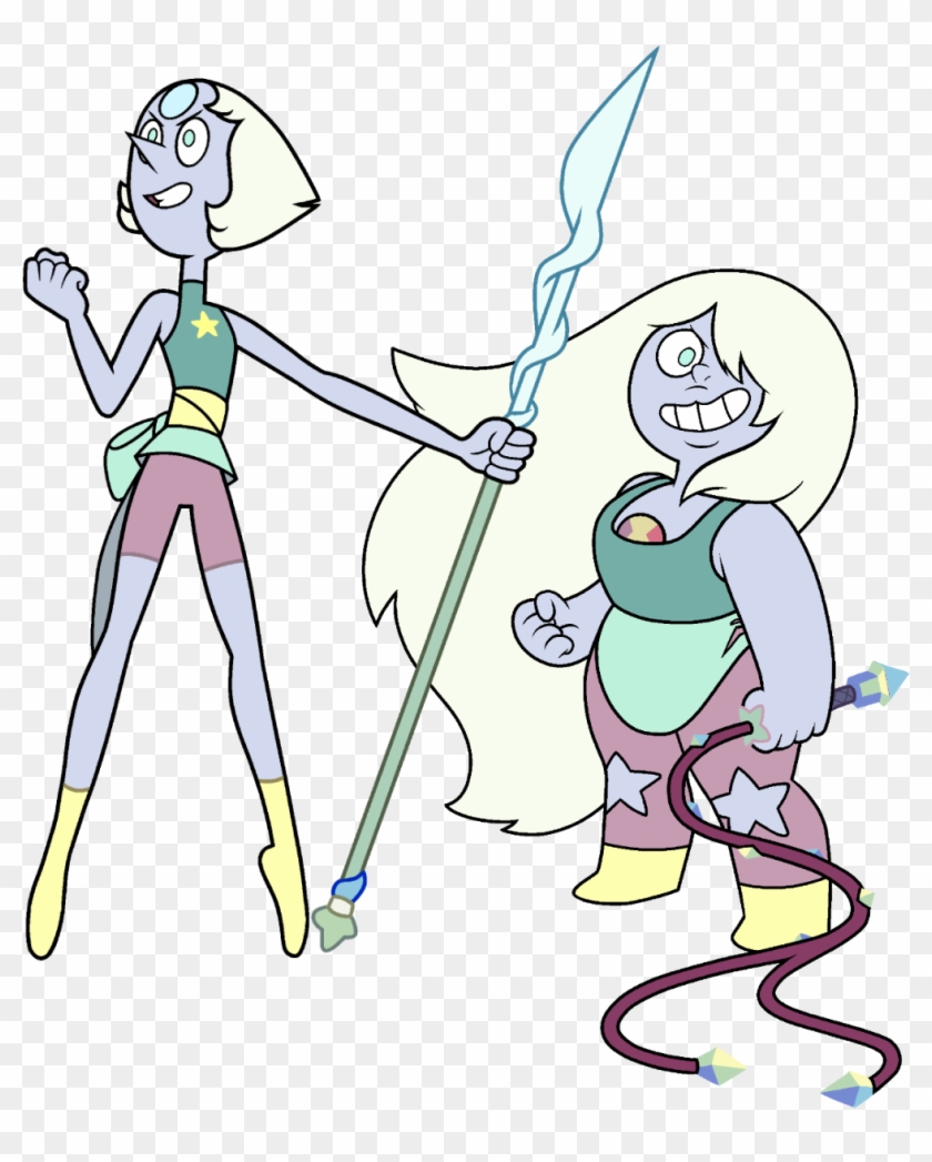 Vertebrate Cartoon Fictional Character Clip Art Line - Steven Universe Pearl And Amethyst Opal - Png Download