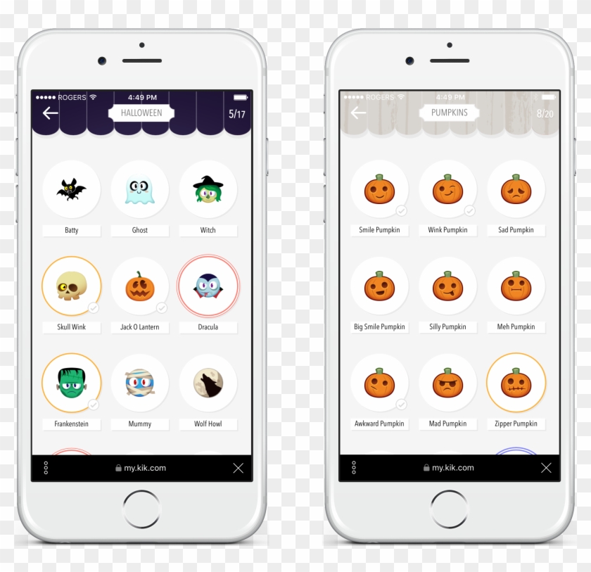 Halloween Smileys On Kik - Iphone Clipart