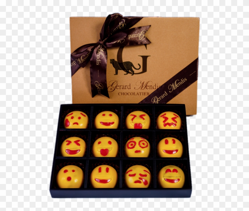 Emoji 12 Piece Classic Wooden Box - Chocolate Clipart