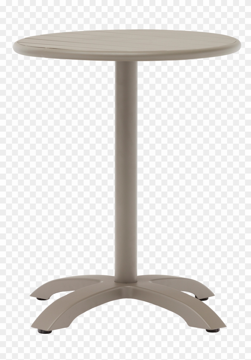 Aluminum Round Table Top With Base Champagne Finish Clipart