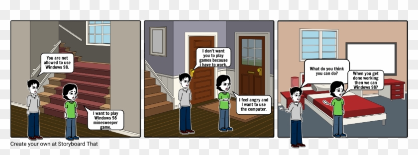 He Dosen't Like Windows - Cartoon Clipart