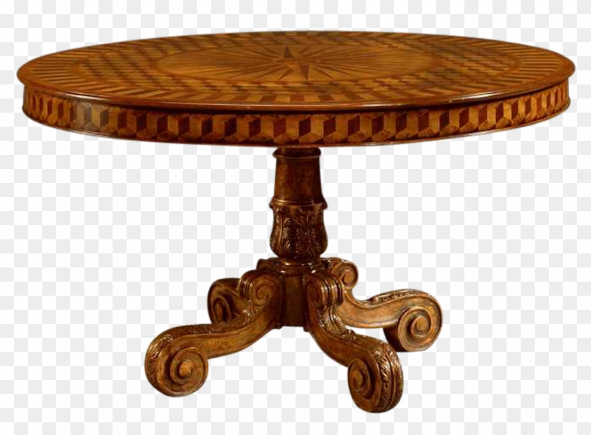 Inlaid Round Dining Table Clipart #1999036