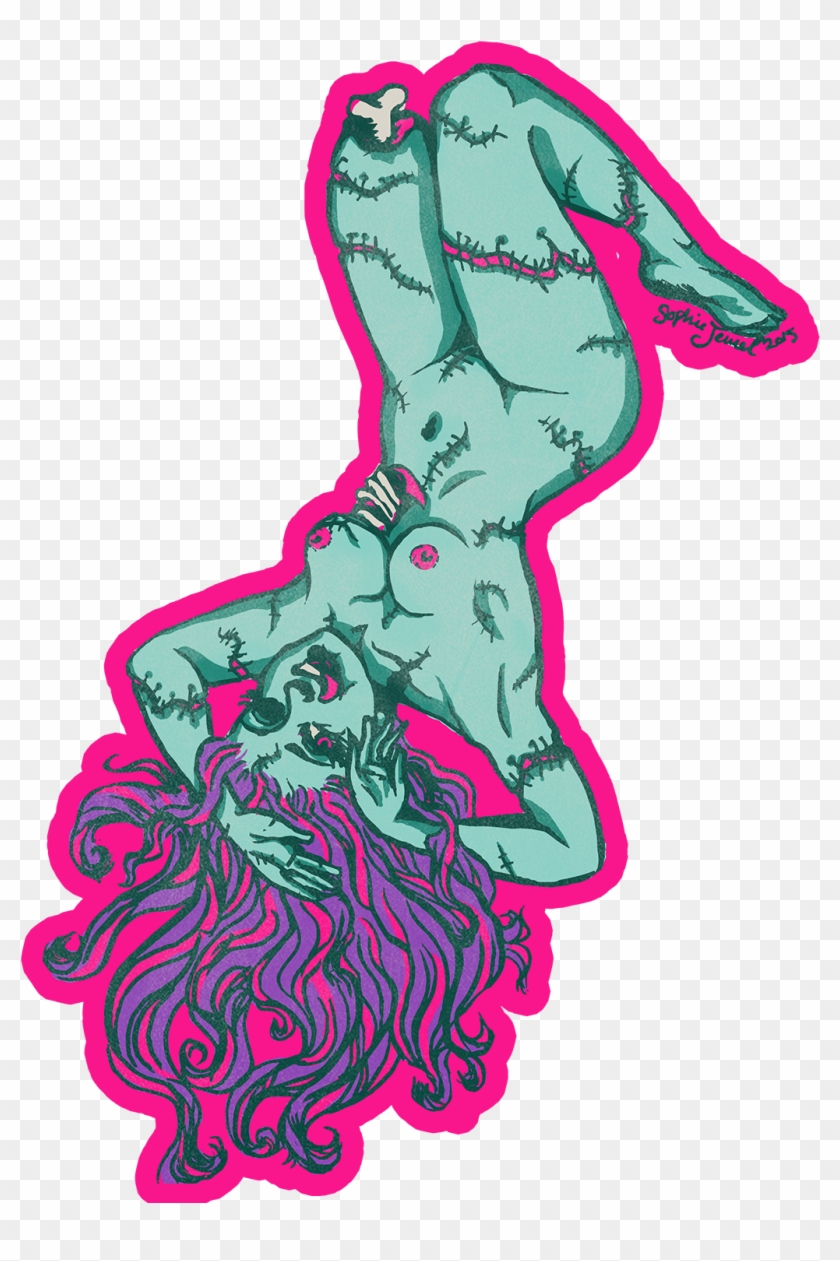 Zombie 20pinup 20sticker Original - Illustration Clipart #1999972