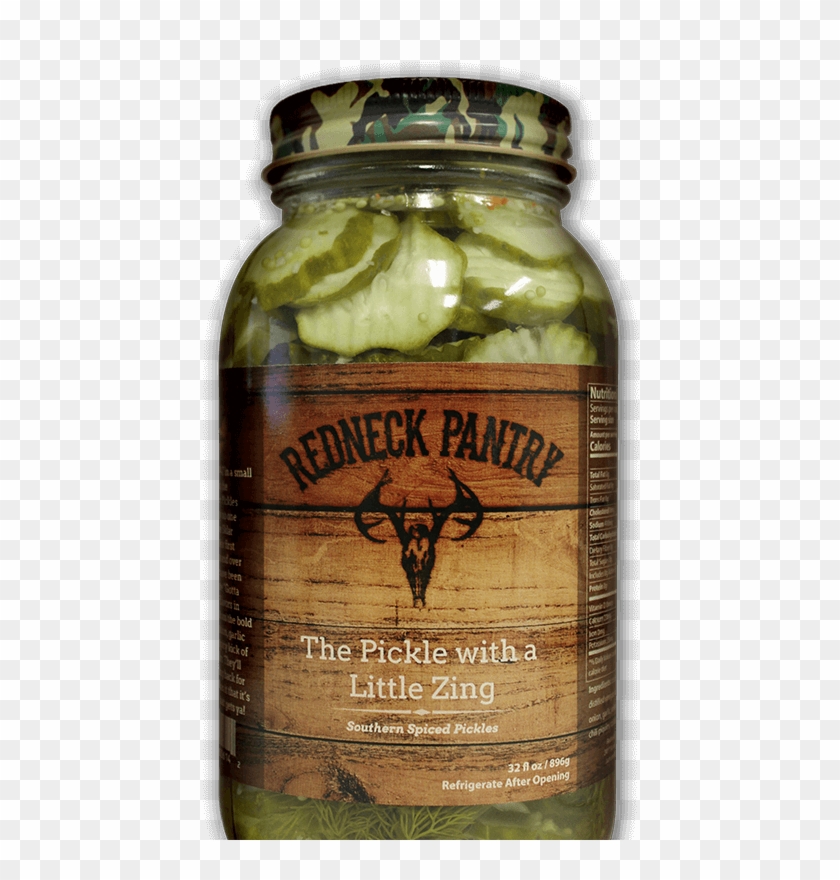Jar Of Redneck Pantry Southern Spiced Pickle Chips - Redneck Pickles Clipart #20027