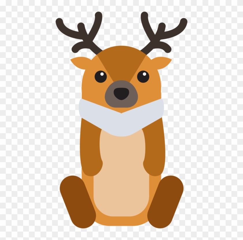Reindeer Moose Elk Antler - Cartoon Deer Png Clipart